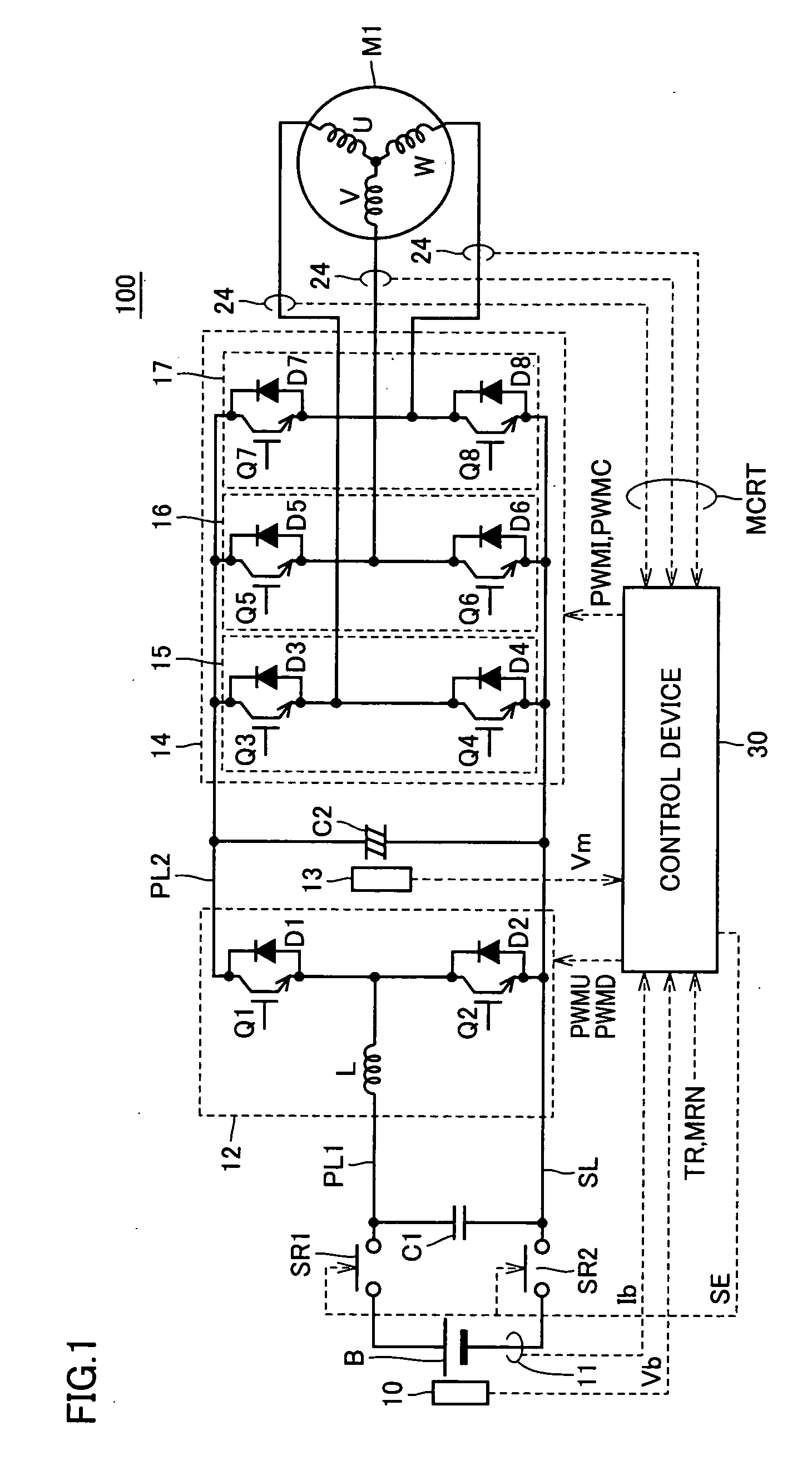 Voltage conversion apparatus, power output apparatus, and control method of voltage converter