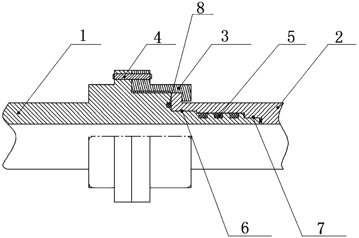 Hydraulic pipeline joint applied to high-pressure and high-frequency vibration environment