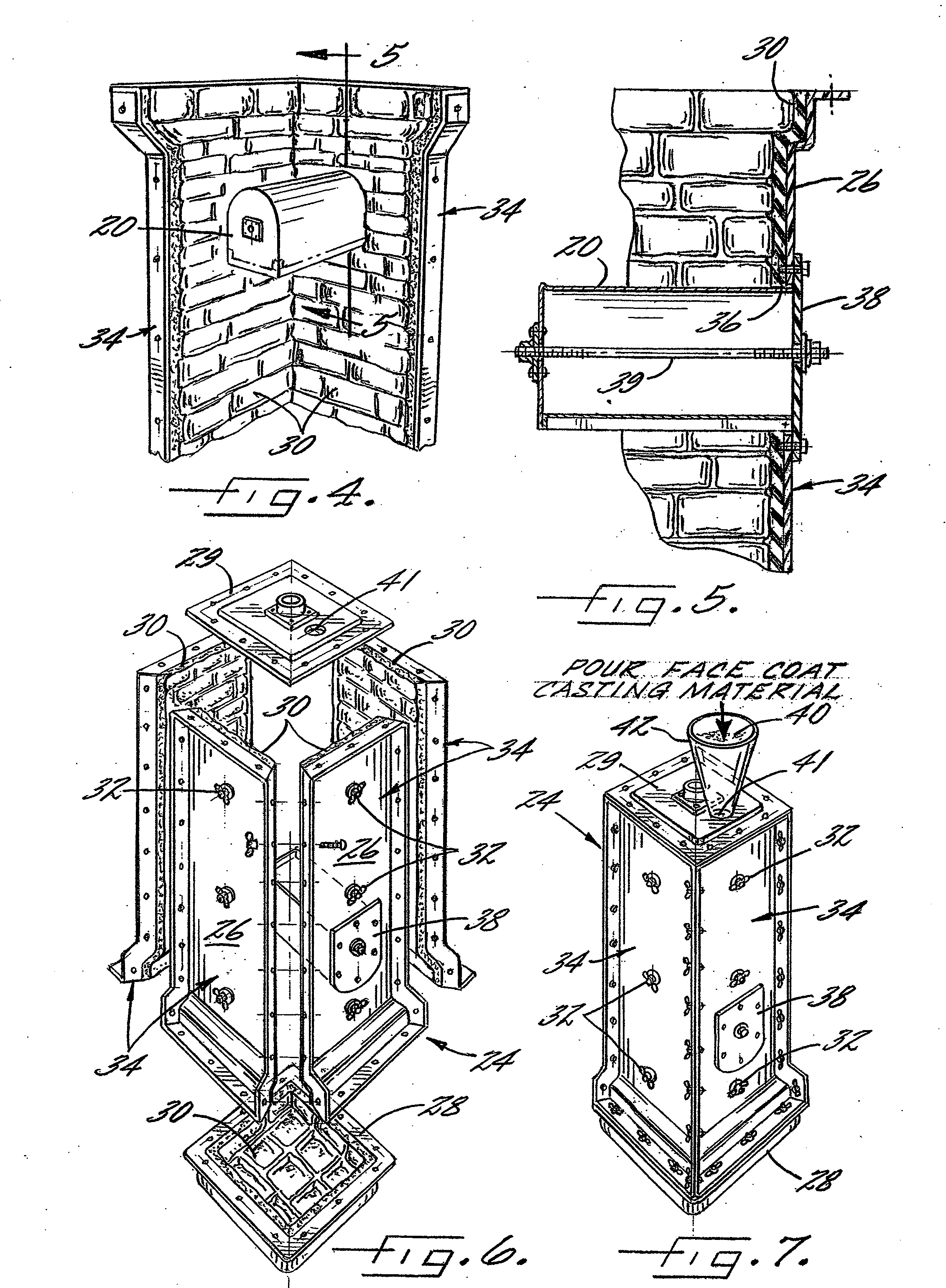 Simulated Stone or Brick Column and Method of Fabricating Same