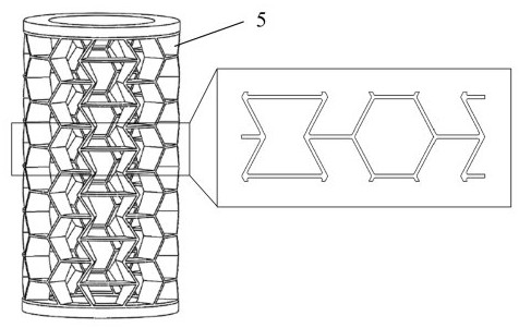 Heterogeneous metal energy-absorbing and shock-absorbing high-damping component and additive manufacturing method thereof
