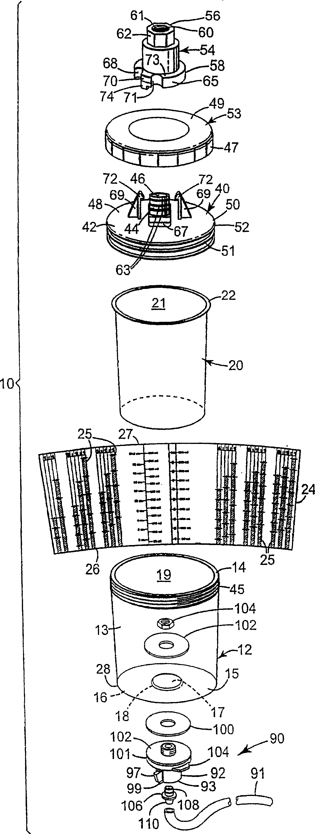 A liquid supply component assisted with a spray gun and a liquid supply method thereof