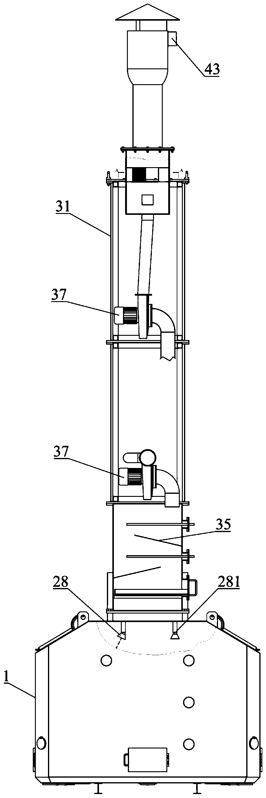 Garbage mineralization treatment device