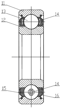 Mixture lubricated rolling bearing and manufacturing method thereof