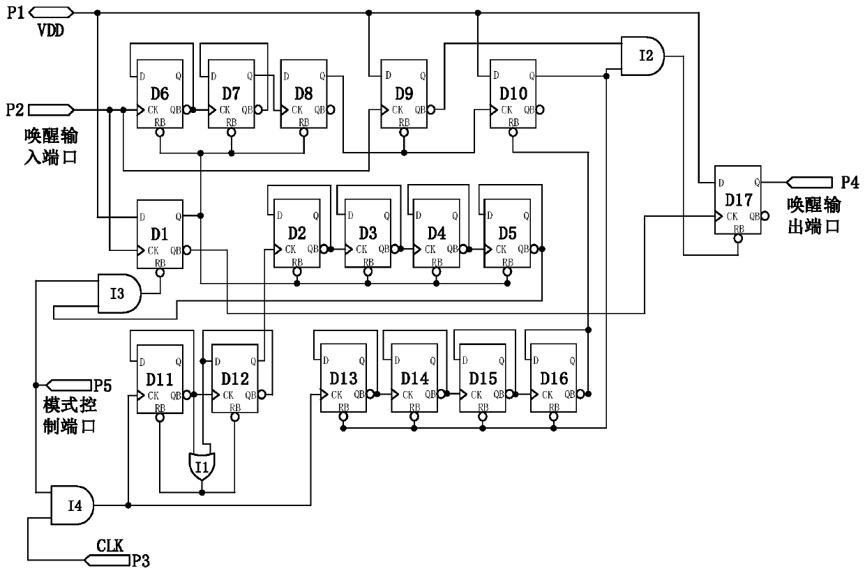 An automatic wake-up circuit applied to the internal wireless communication circuit of cardiac pacemaker