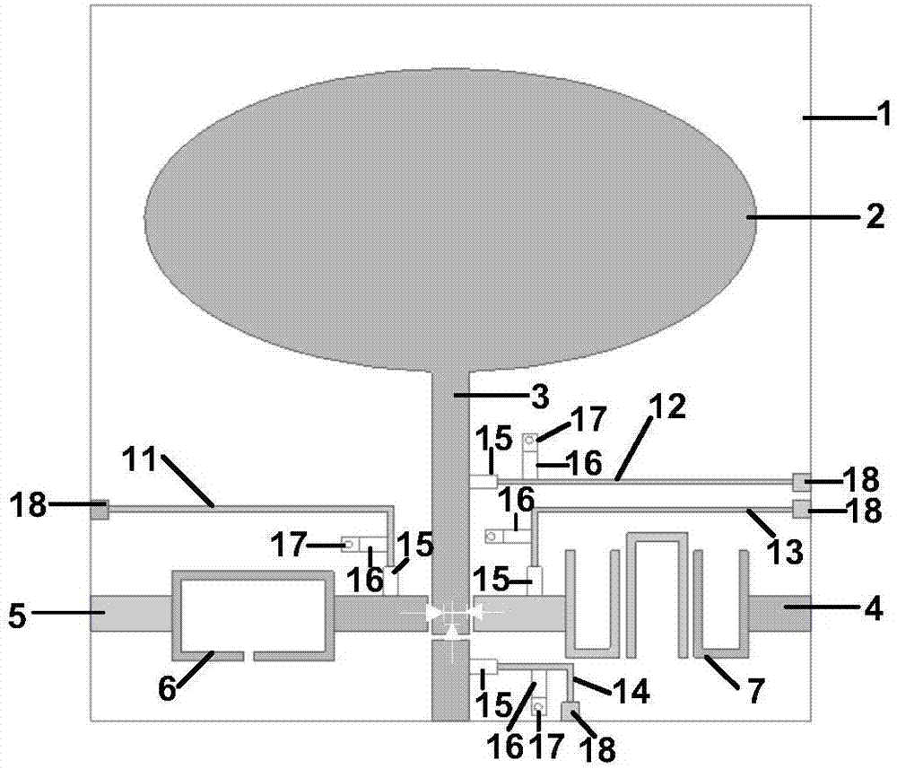 Frequency-reconfigurable filter antenna applied to UWB/WLAN