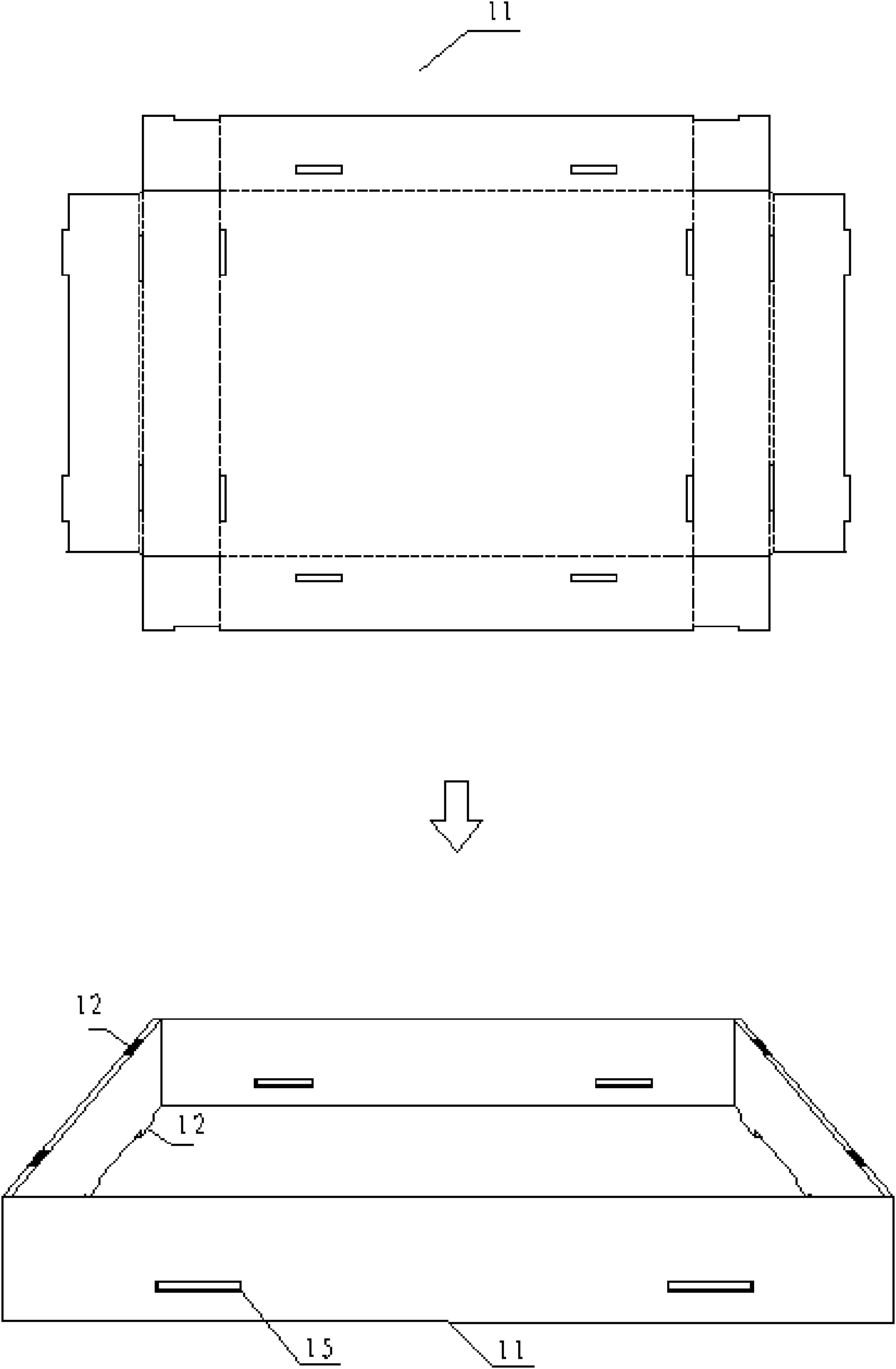 Flat-panel television packaging structure and processing method thereof