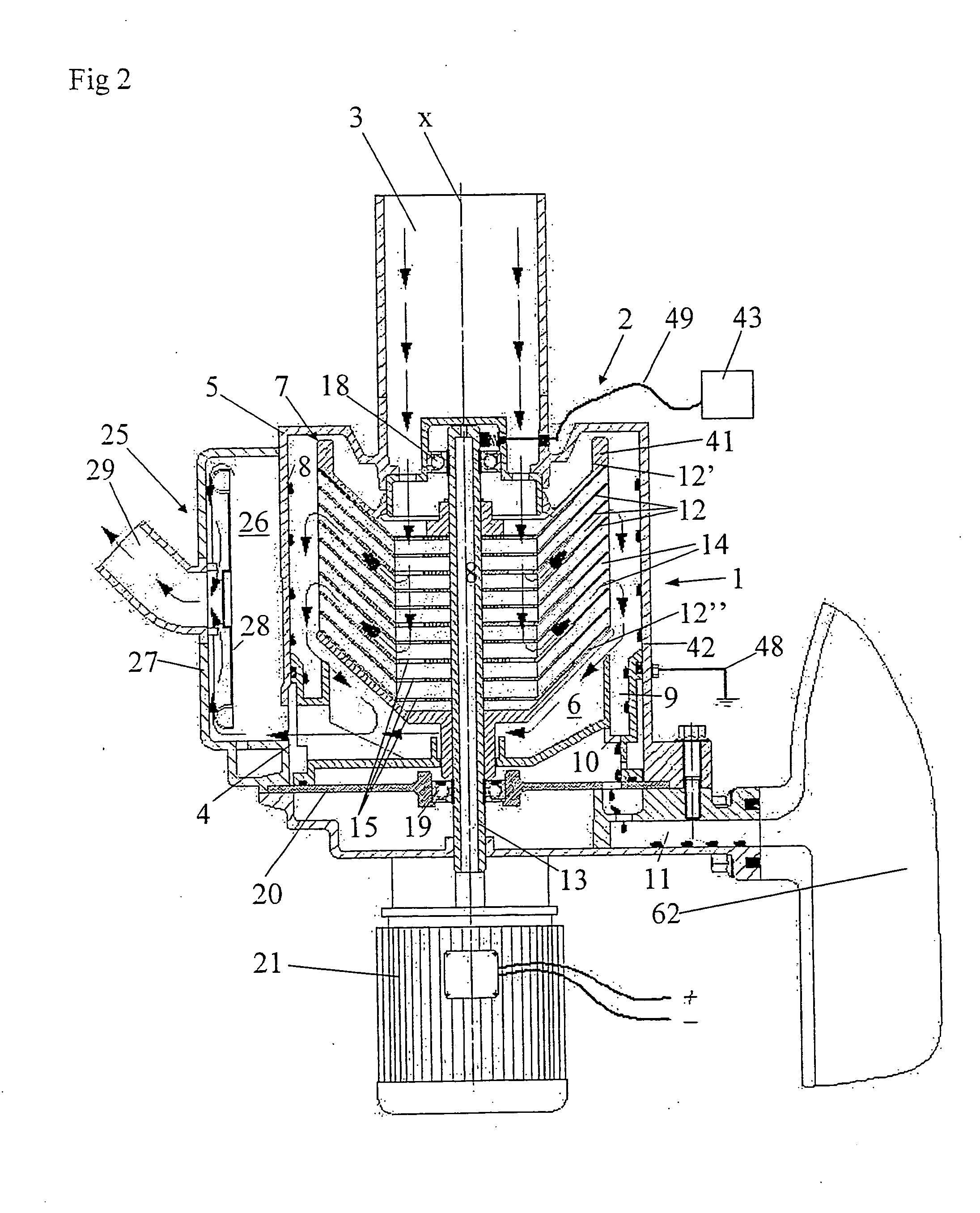 Device and a Method for Cleaning of a Gas