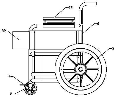Portable wheelchair with defecation function