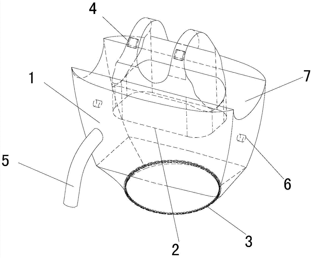 Upper airbag for double-airbag partial body weight support training device