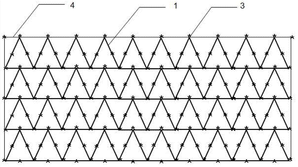 Regularly triangular meshy magic cube structural component