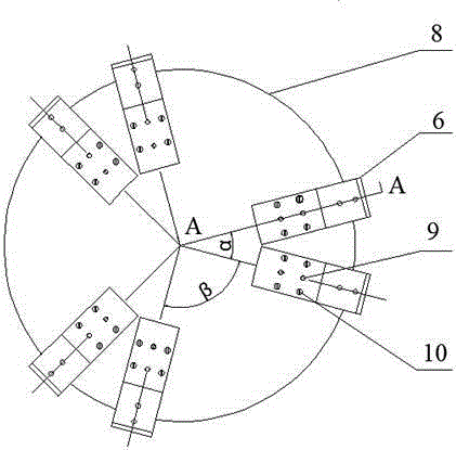 Hexagonal pyramid type six-freedom-degree parallel mechanism