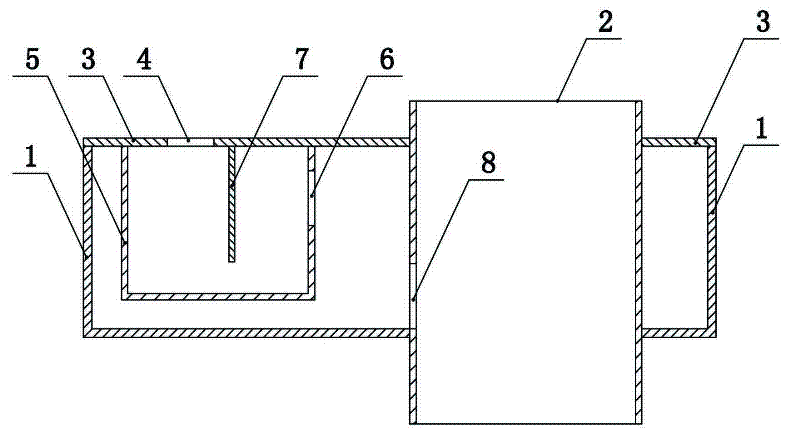 Riser connecting member for draining at same layer
