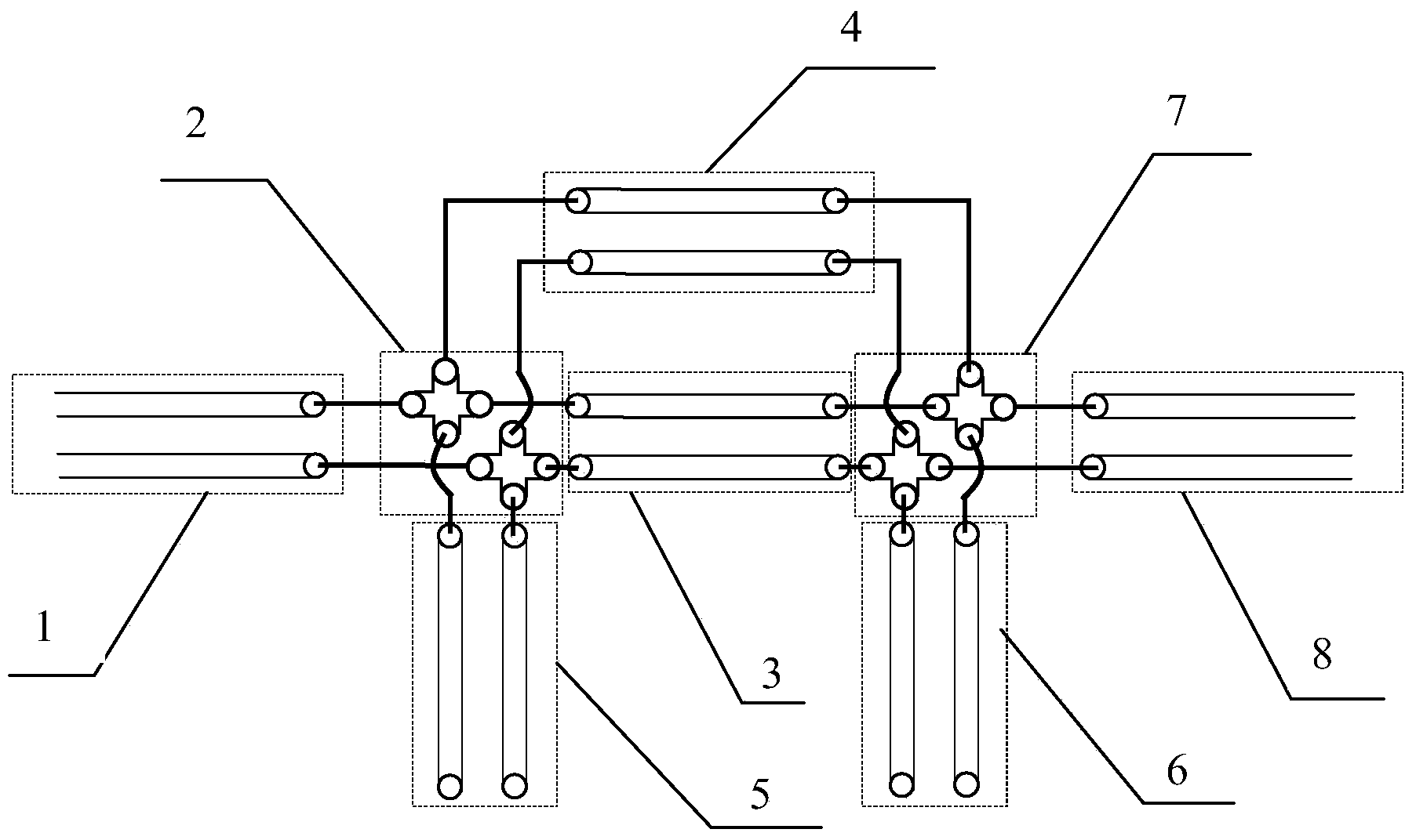 Parallel connection type unilateral elliptic function transmission line filter