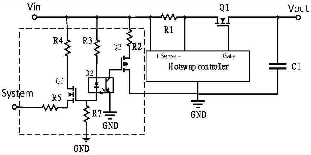Protection circuit and protection method for preventing hot plug voltage surge