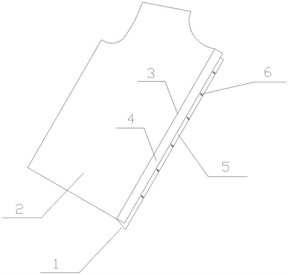 Shirt with hidden placket and manufacturing method for same