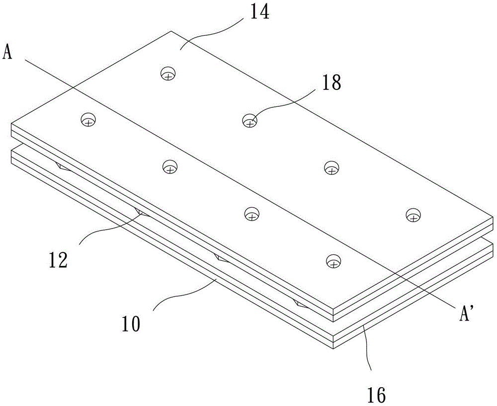 Sandwich type partition composite structure