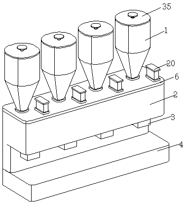 Semiautomatic food material storage device