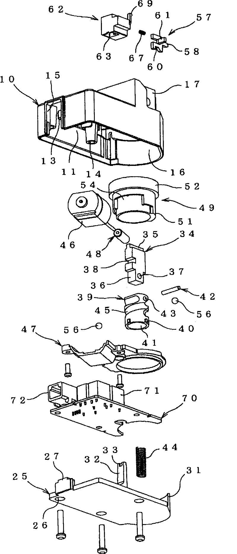 Steering locking device