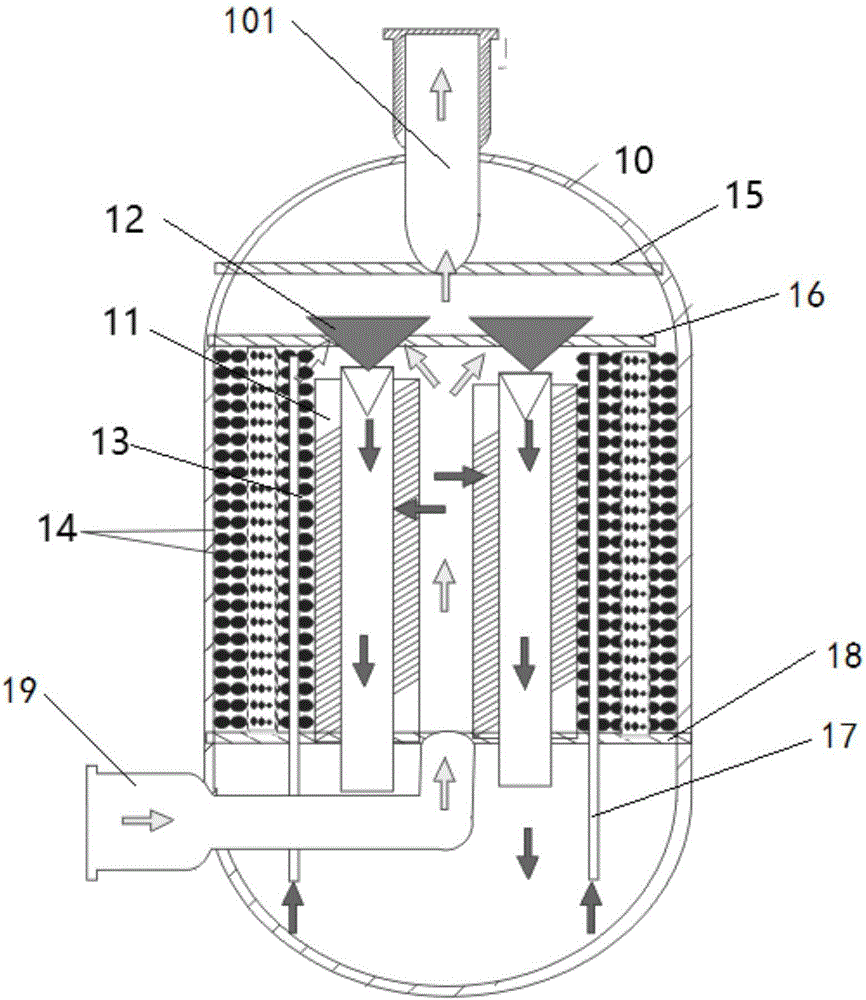 Water removing device for oil storage tank