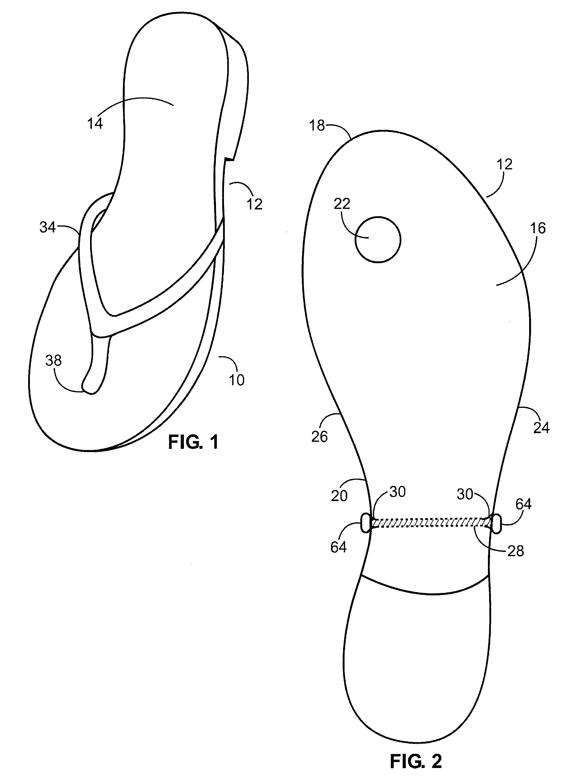 Sandal with removable upper