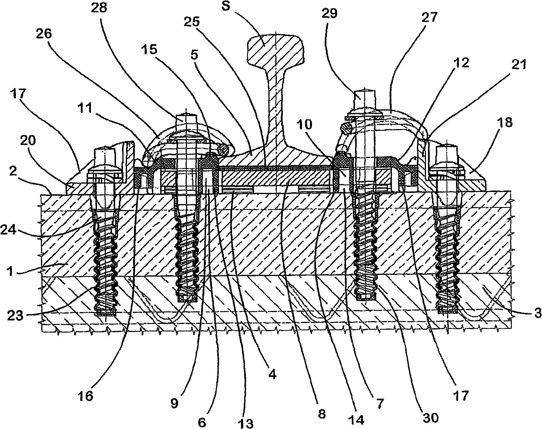 Steel rail mounting system