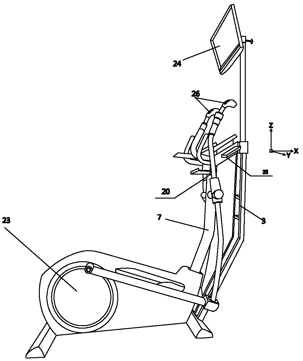 Intelligent flexible anti-shaking screen cloud walking machine