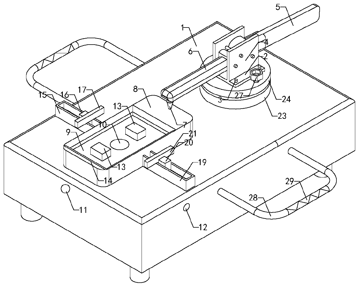 Fixing clamp for touch screen processing