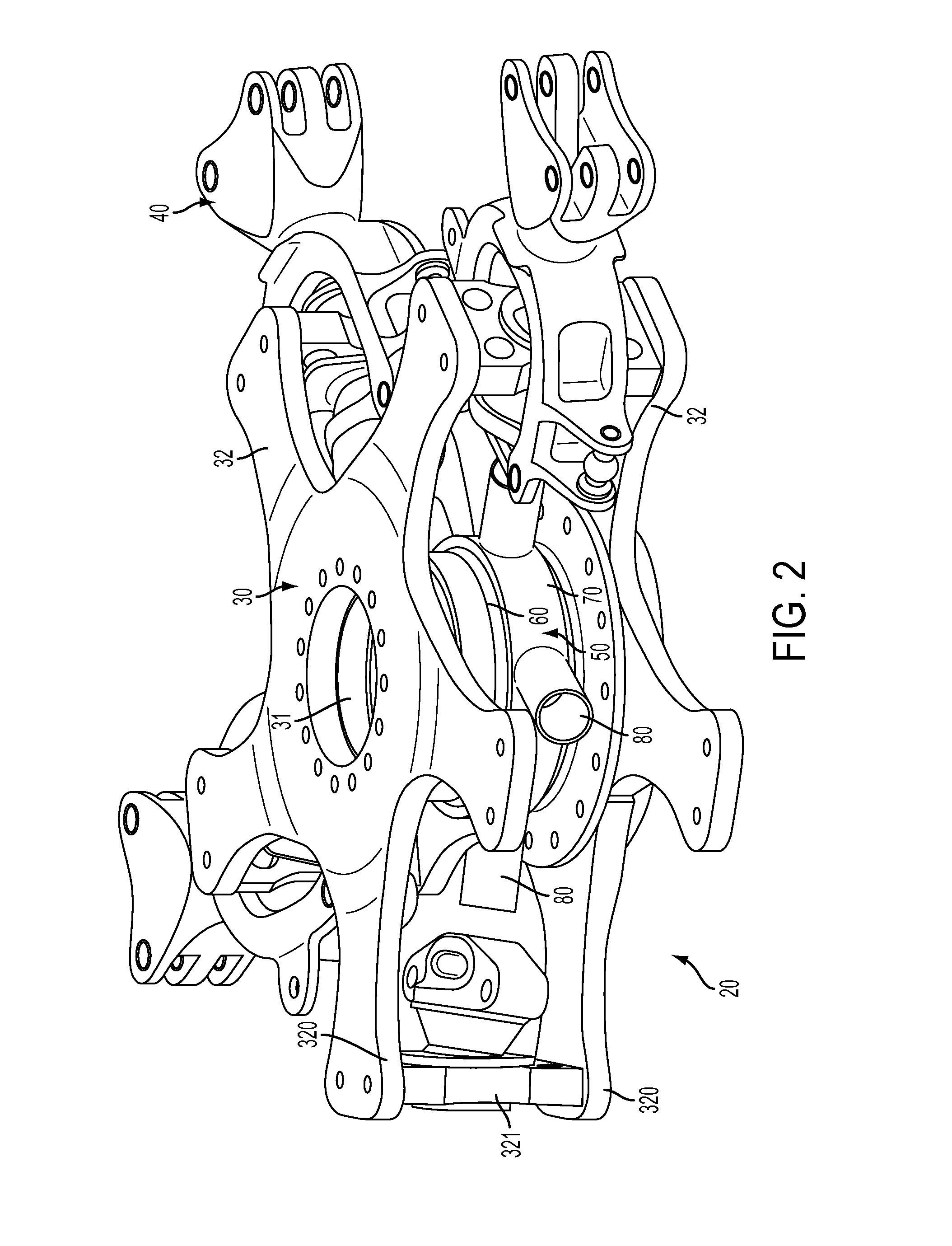 Stiff inplane elastromeric rotor head