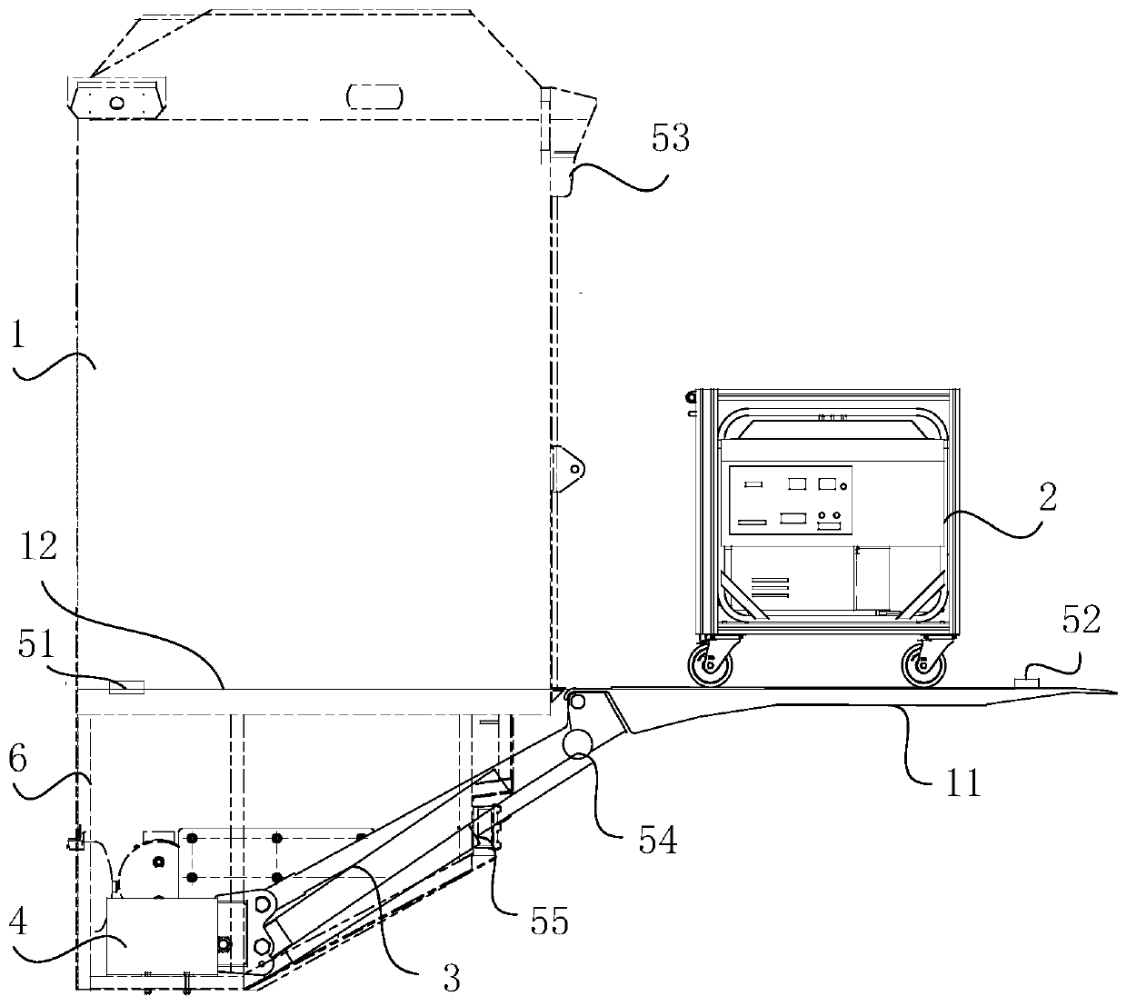 Rescue equipment pick-and-place system, rescue equipment pick-and-place method and rescue equipment vehicle