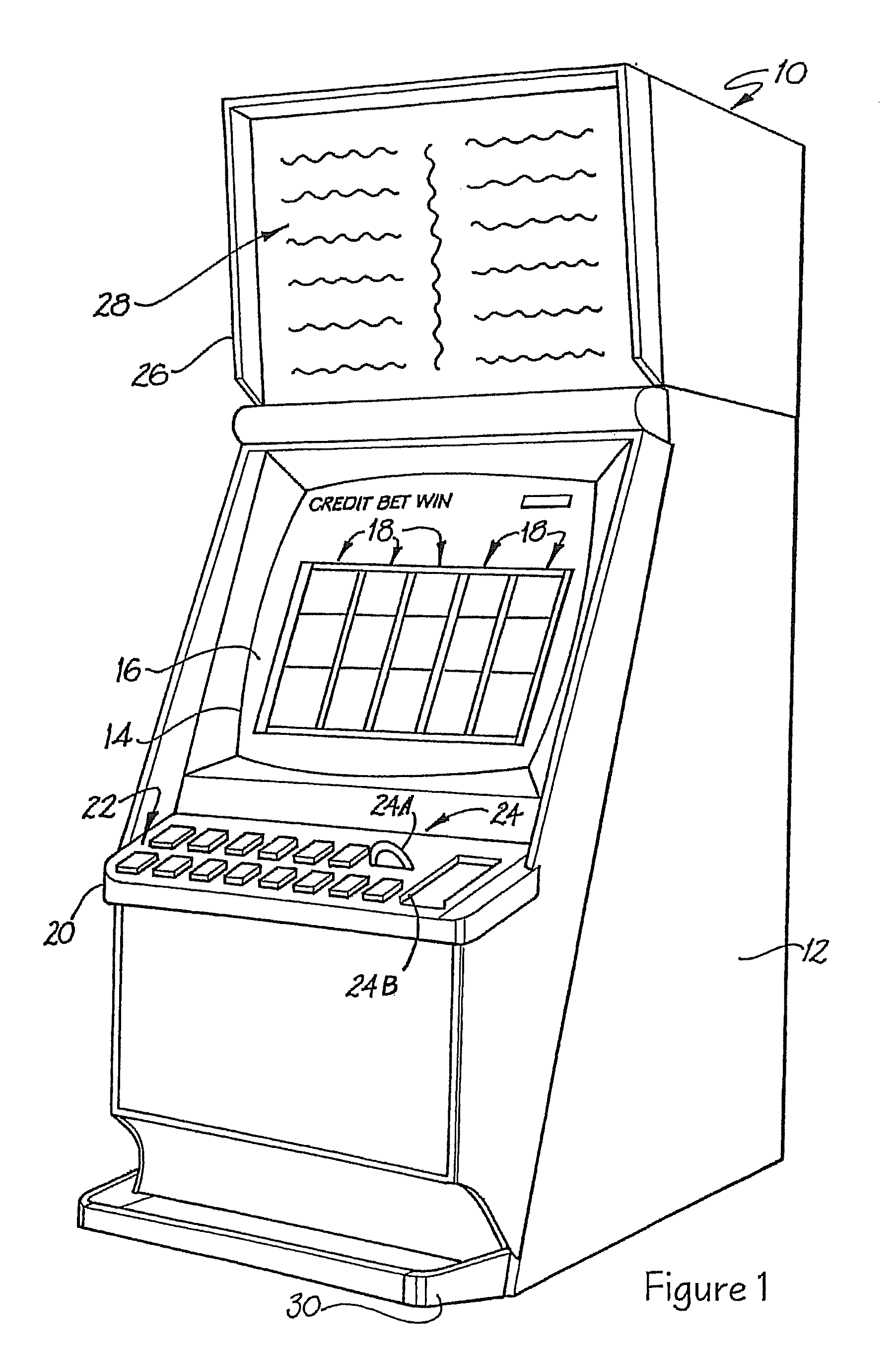 Gaming apparatus with a wheel game