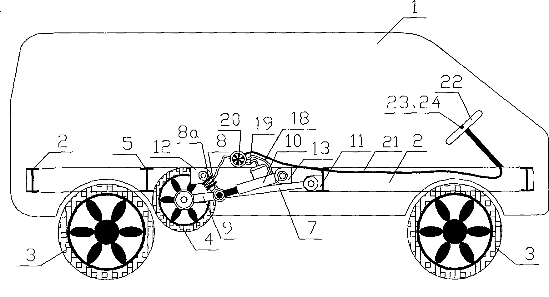 Automobile reinforcing brake auxiliary wheel system