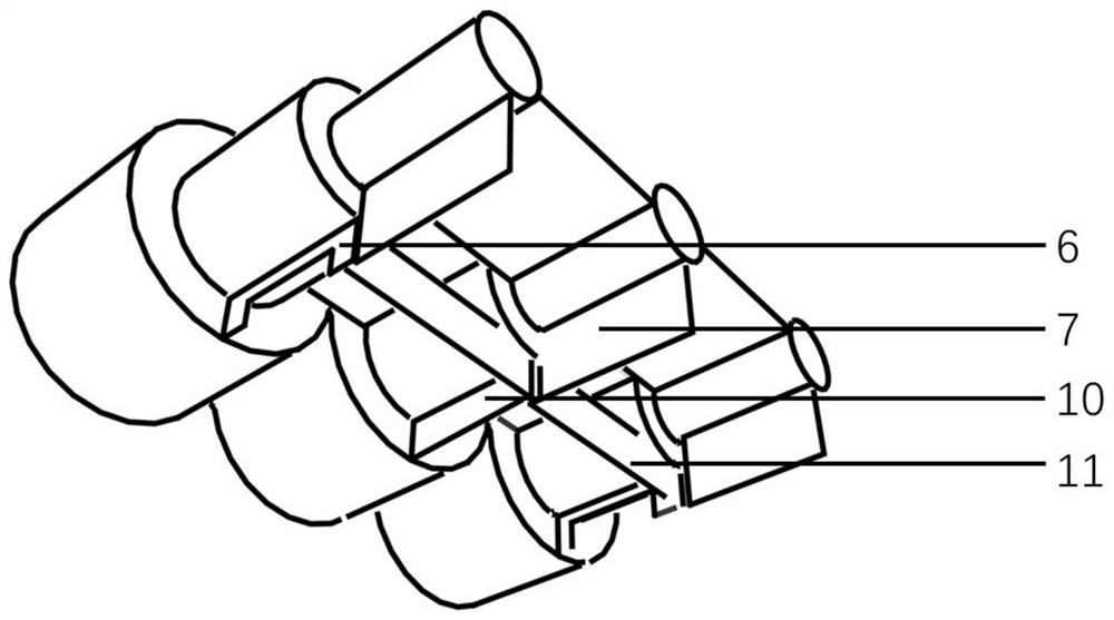 Multi-independent-space shielding device for breeding portunus trituberculatus