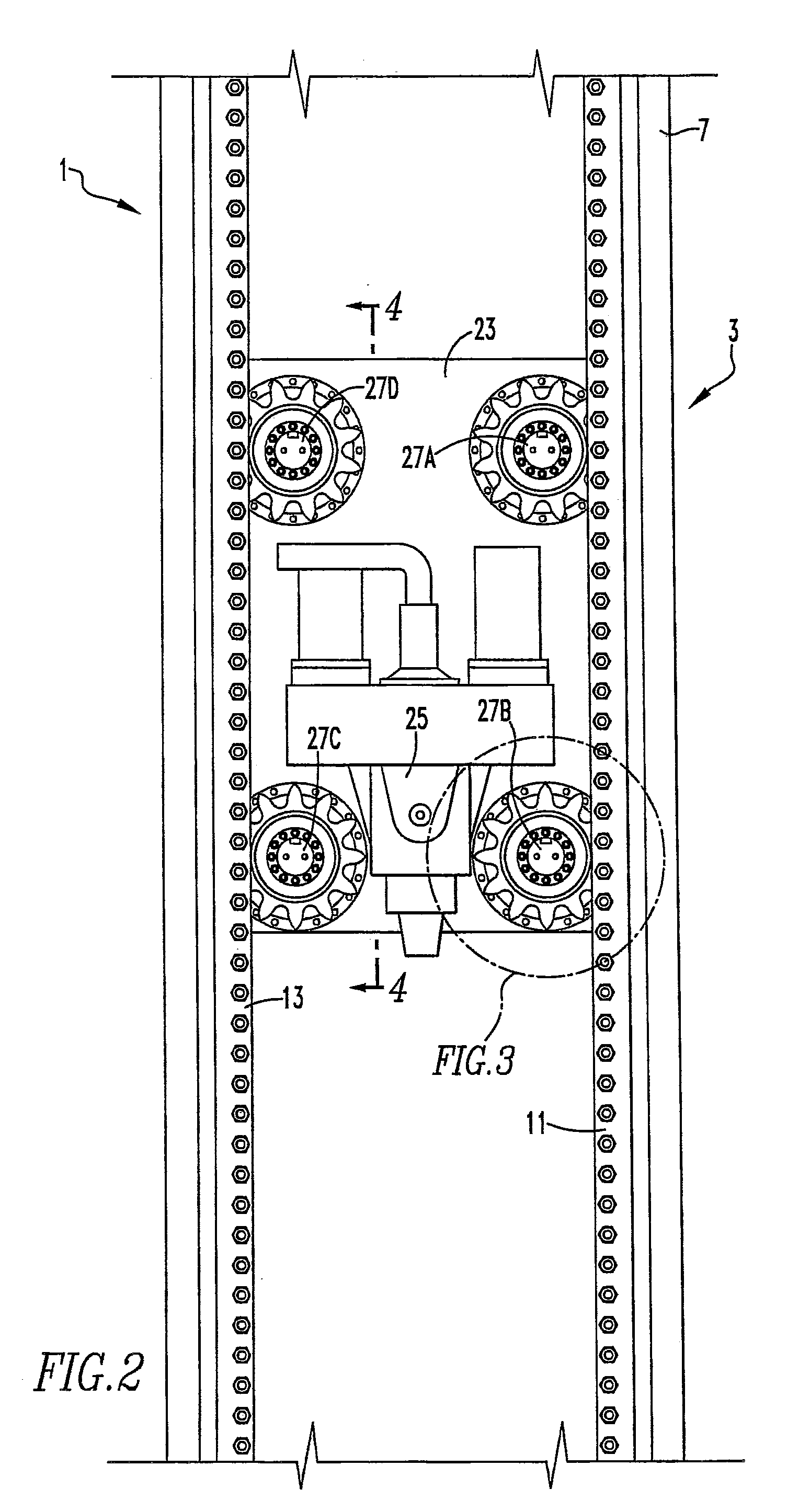 Track and Sprocket Drive for Drilling