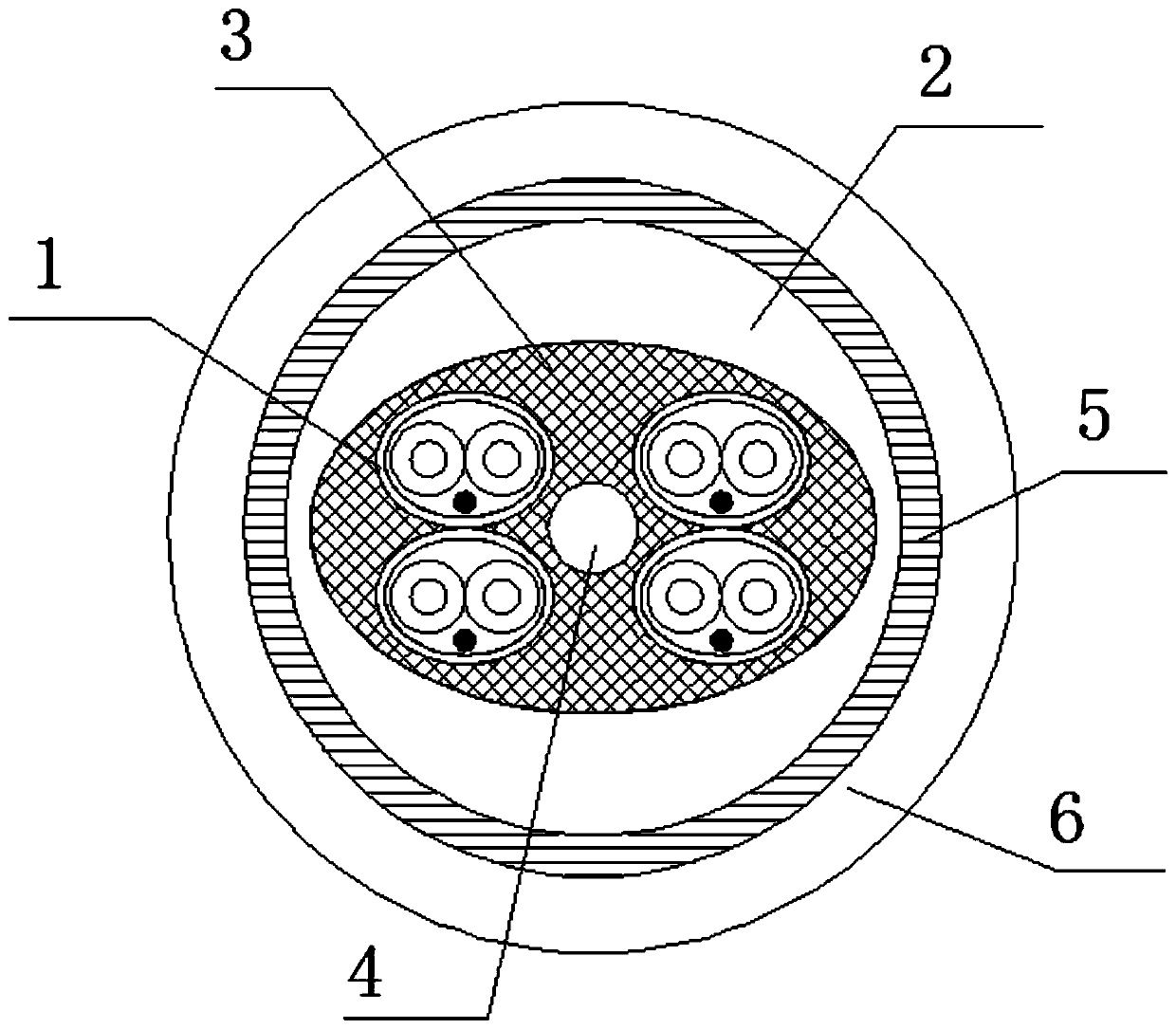 Low-noise coaxial cable with high moisture-proof performance