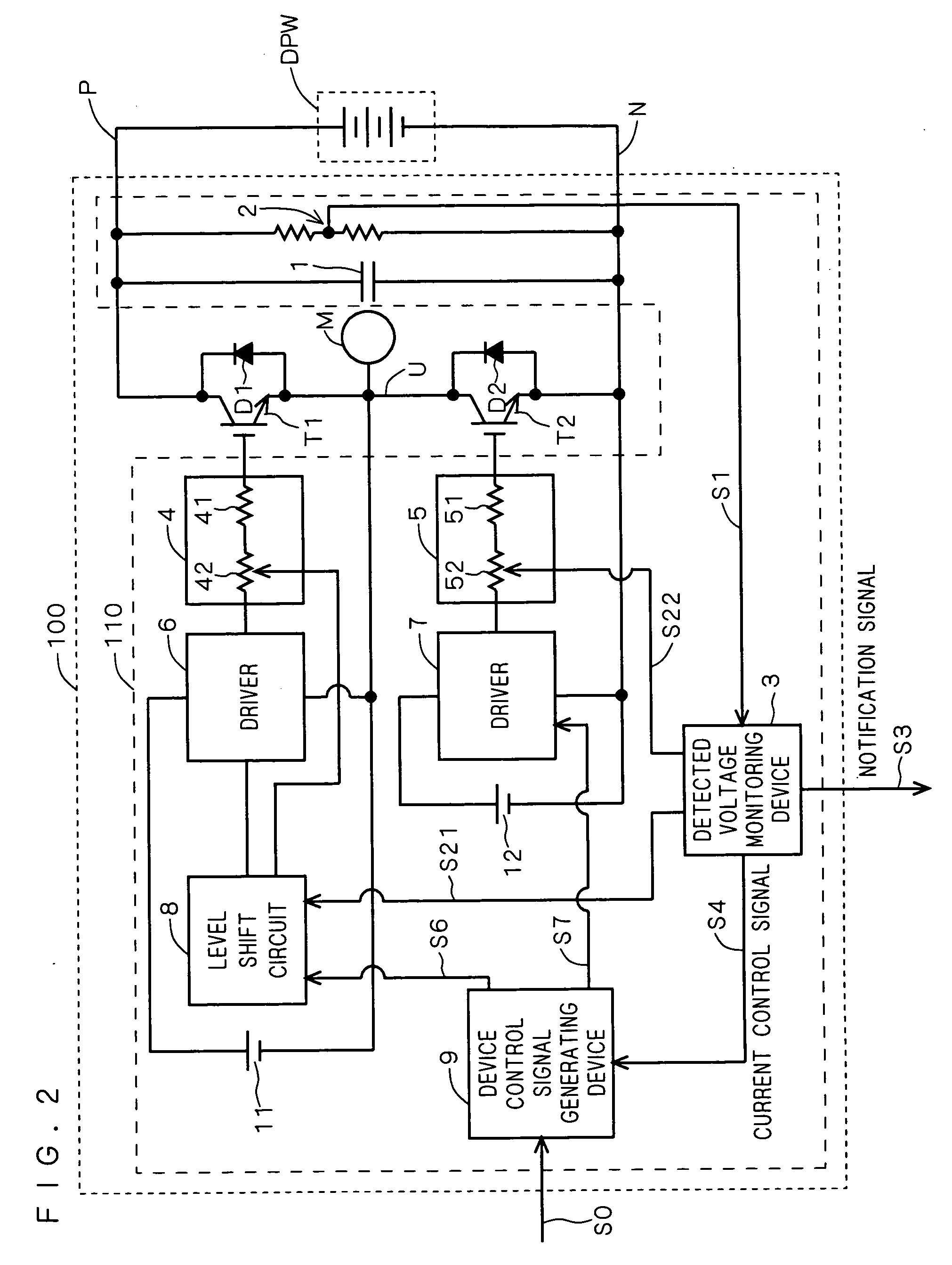 Control device of switching device and control device of driving circuit of motor