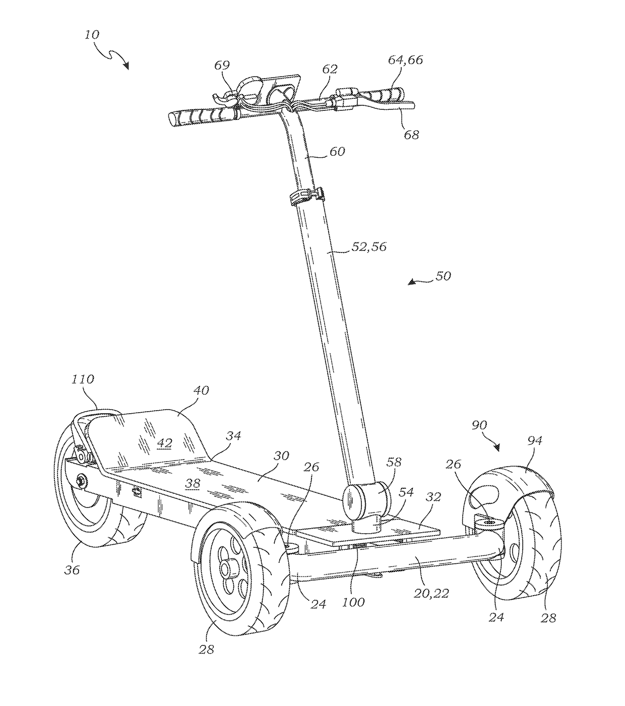 Scooter and steering system