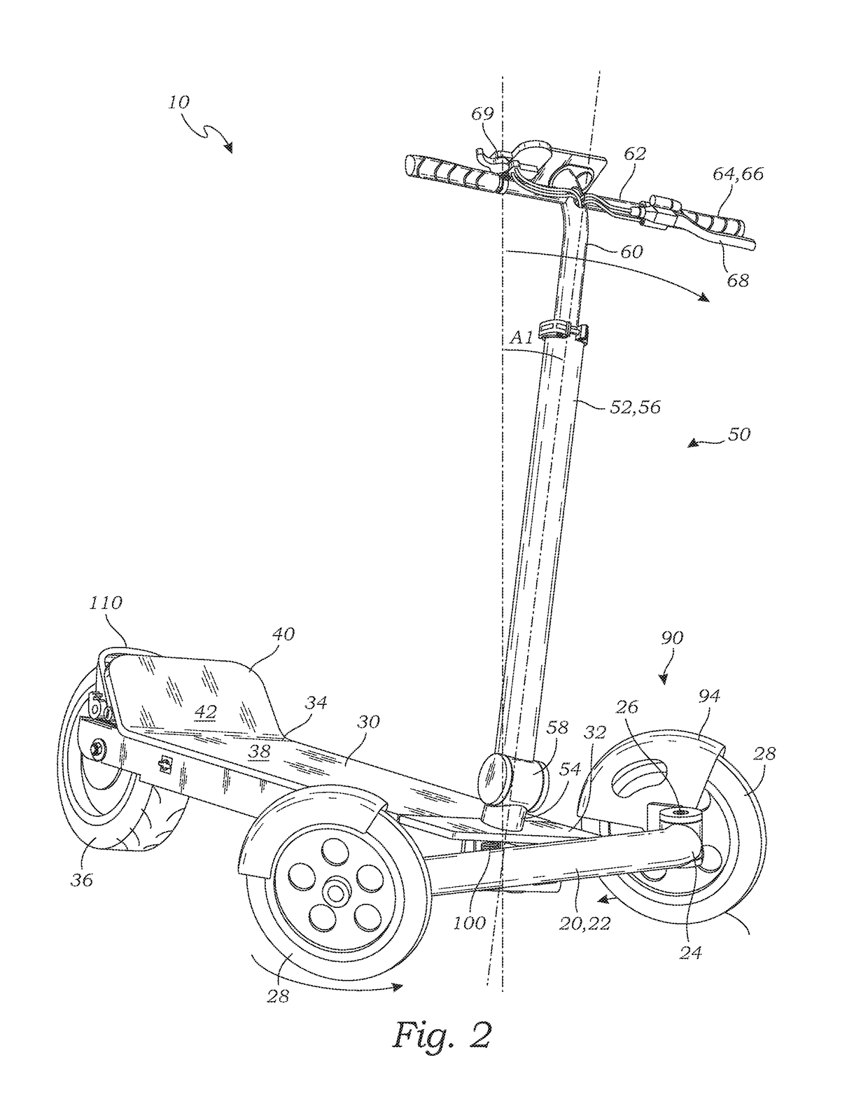 Scooter and steering system