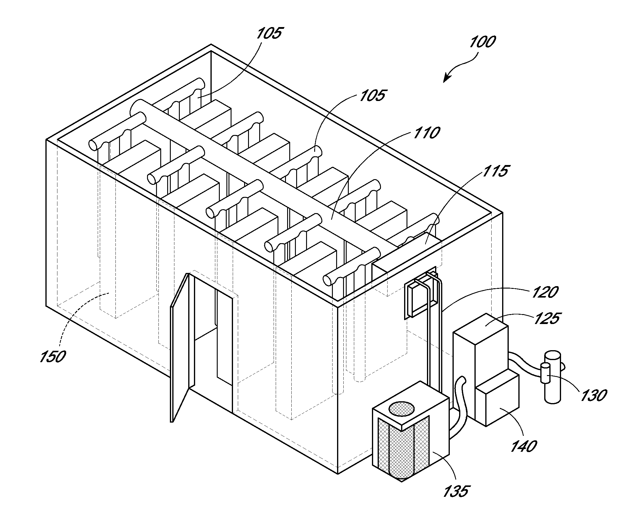 Enclosure housing electronic components having hybrid hvac/r system with power back-up