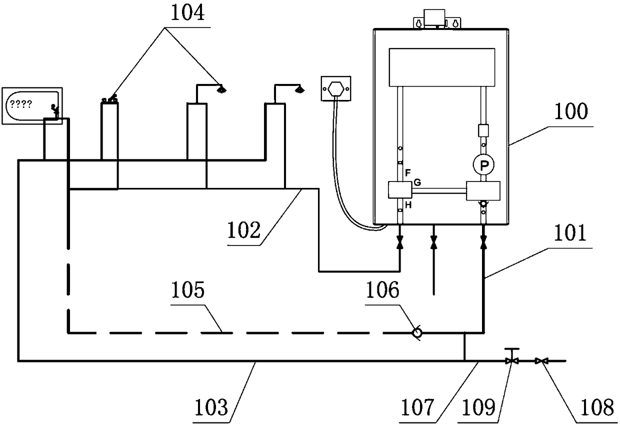 Intelligent preheating circulation gas water heater, preheating circulation system and control method