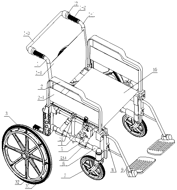 Full-plastic wheelchair