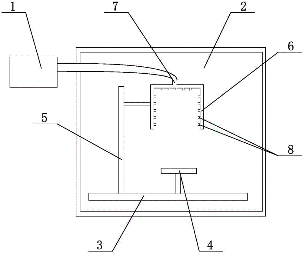 Glaze spraying device for domestic ceramic