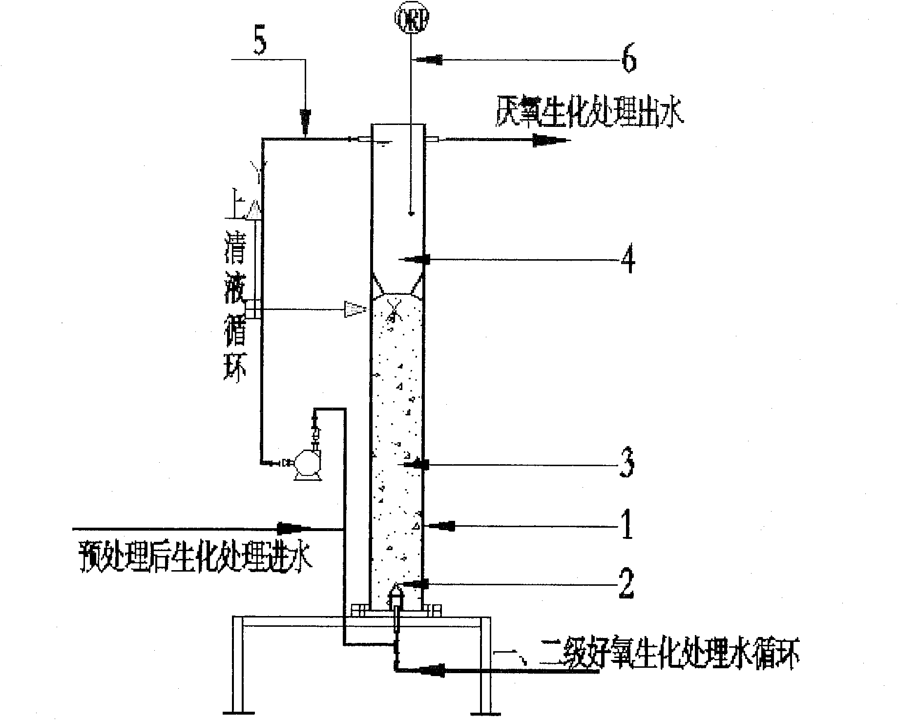 Coal gasification waste water biochemical treatment equipment and method
