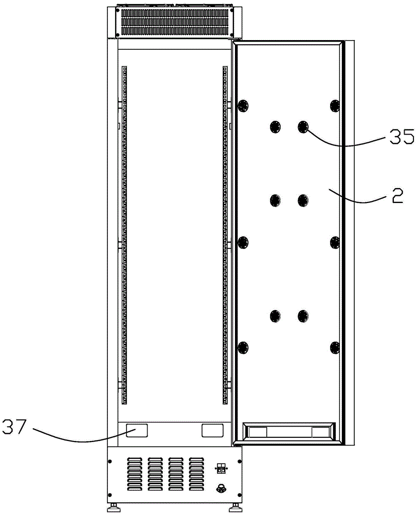 Cabinet door air-cooling type constant temperature cabinet system and control method