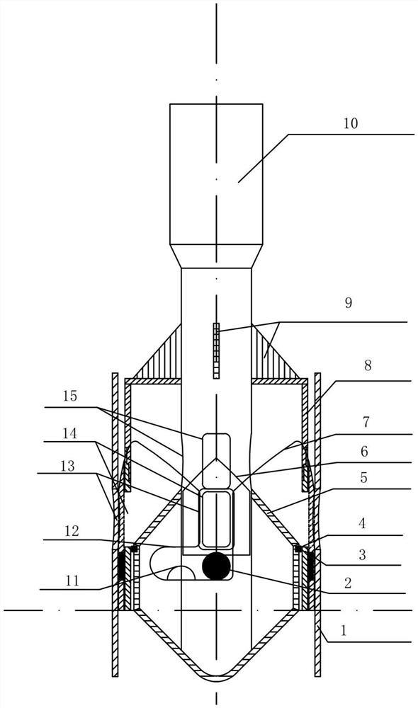 A deep well precise positioning gravel filling water stop device