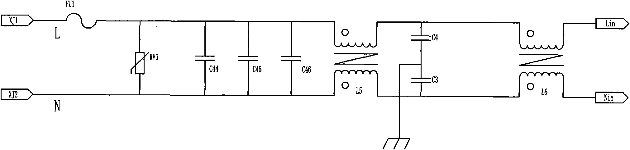 Grading limiting circuit for aerospace alternative-current/direct-current (AC/DC) converter