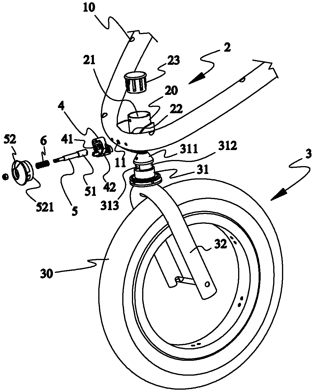 Baby stroller synchronous braking mechanism