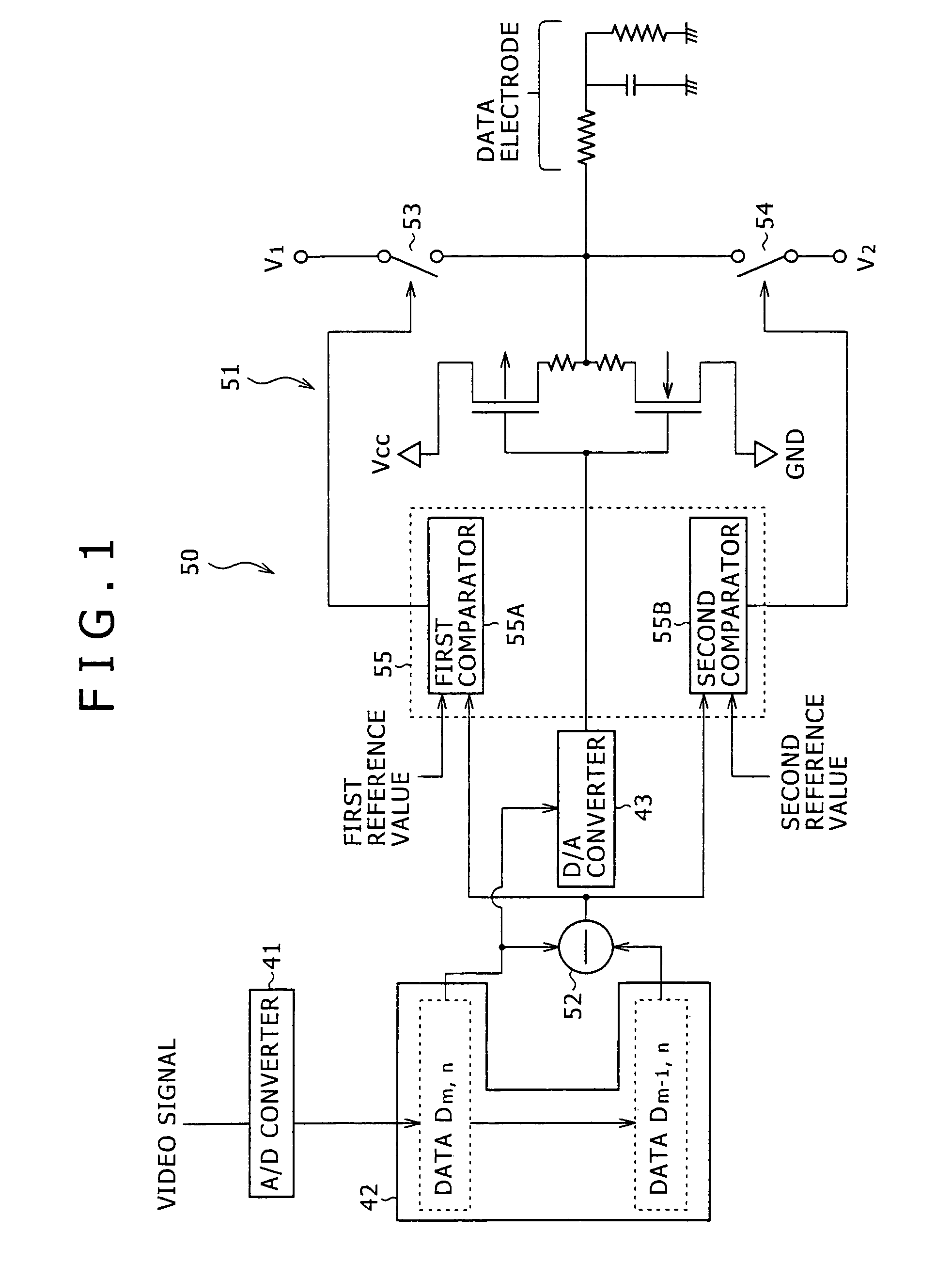 Fixed-pixel display device and cold cathode field electron emission display device