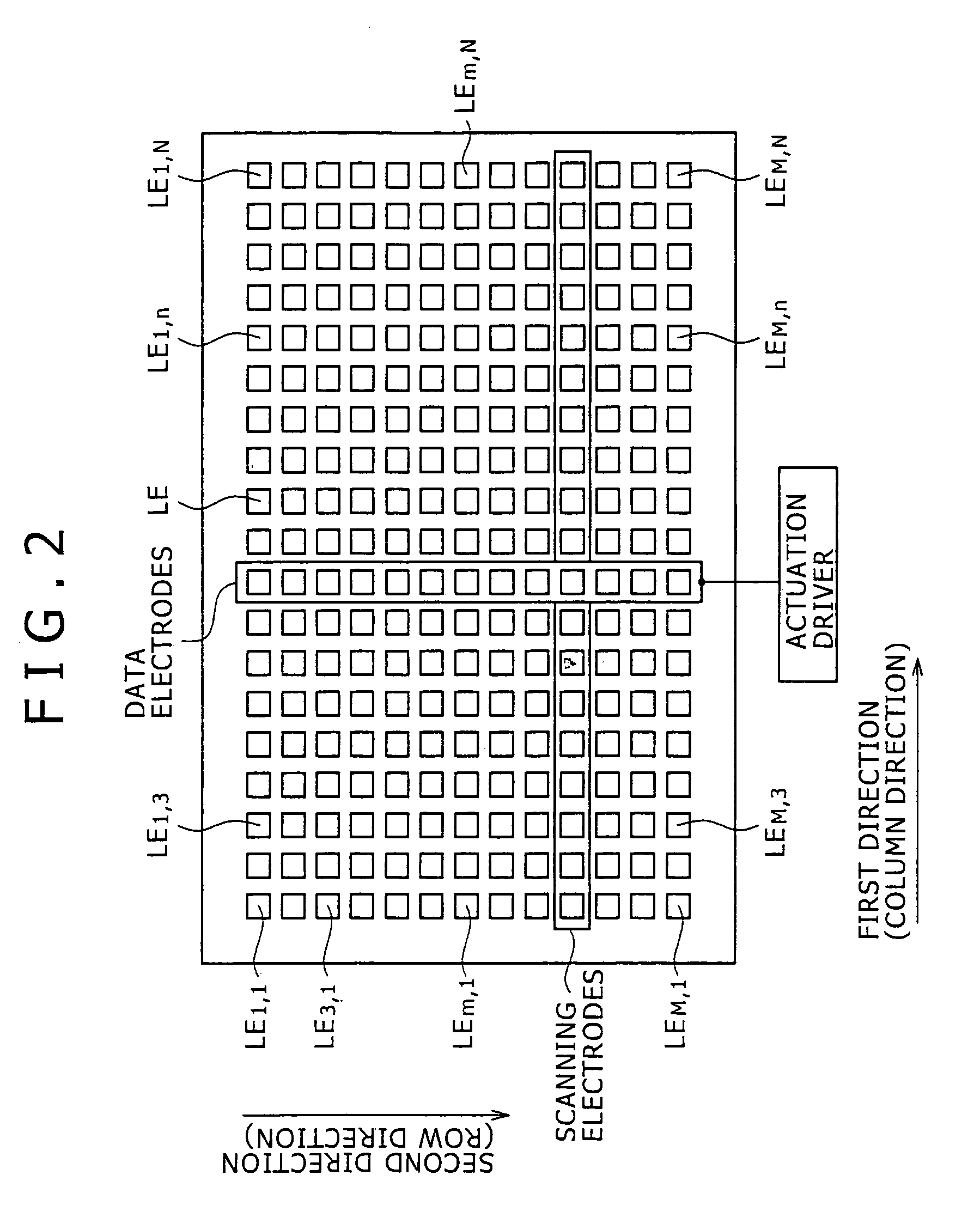 Fixed-pixel display device and cold cathode field electron emission display device