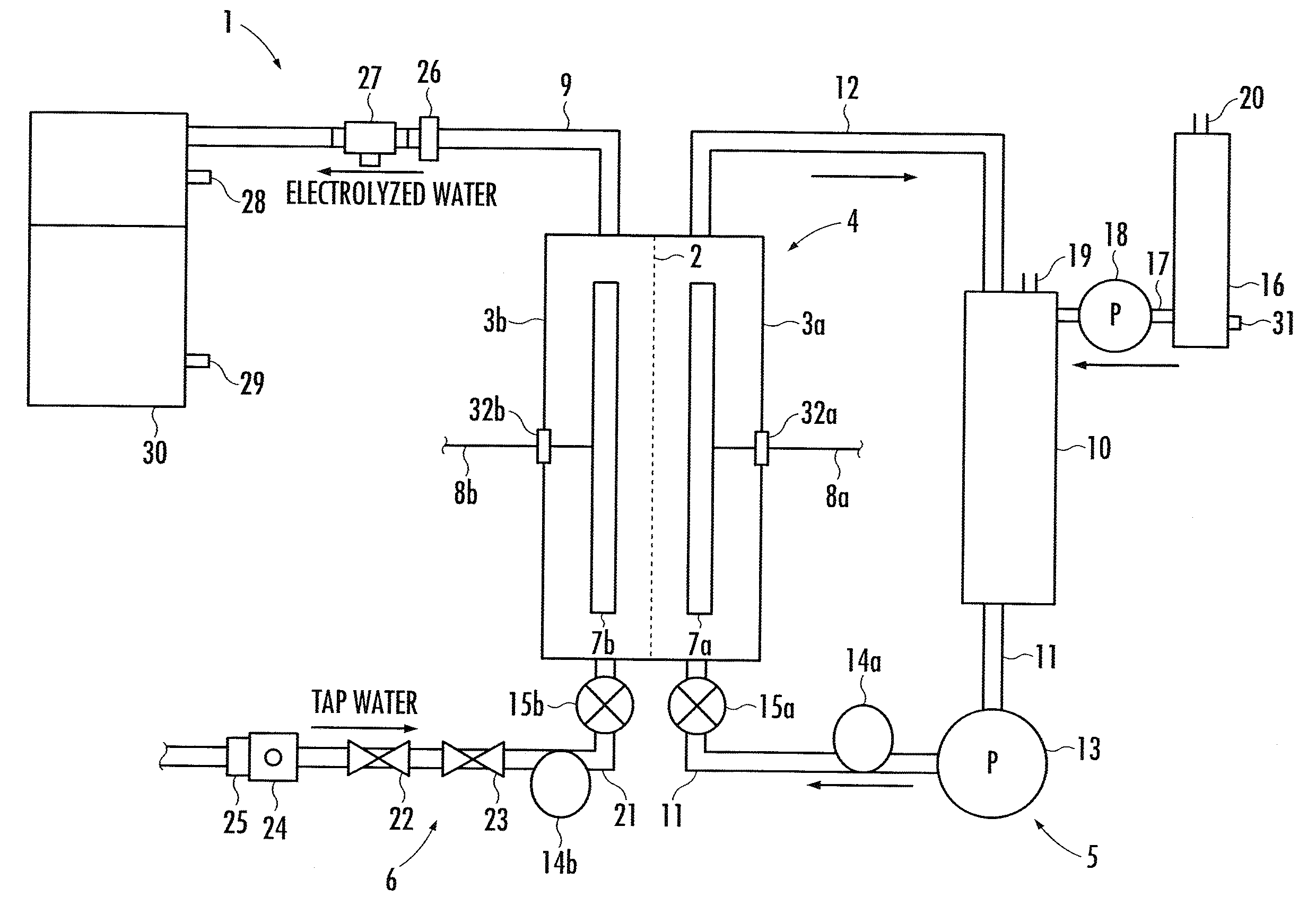 Electrolyzed water producing method and apparatus