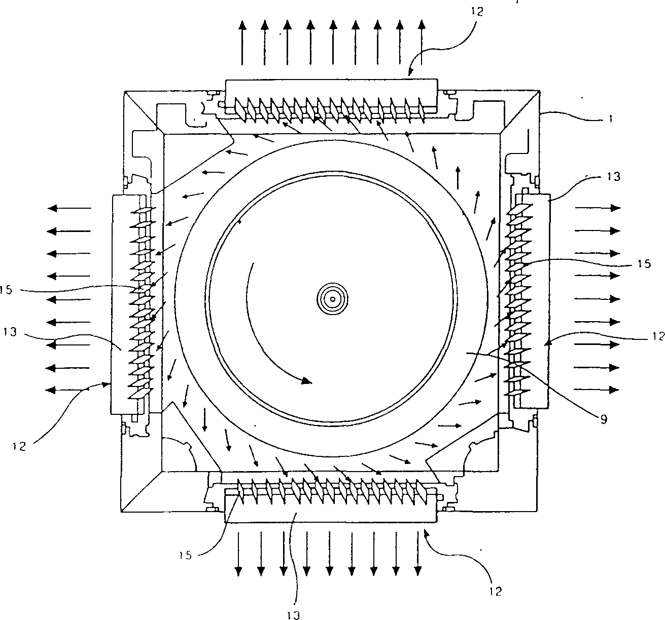 Wind outlet frame installing structure of split air conditioner